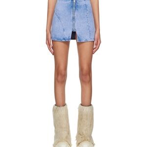 Blue Denim Mini Skirt